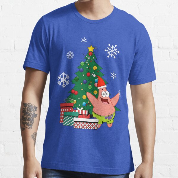 Vista previa del artículo con la obra «Patrick Star alrededor del árbol de Navidad Bob Esponja», diseñado y vendido por Nova5.