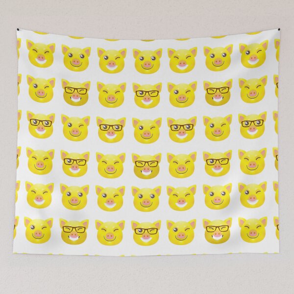 Item preview, Yellow Smiley Pigs designed and sold by Anna Pogulyaeva.