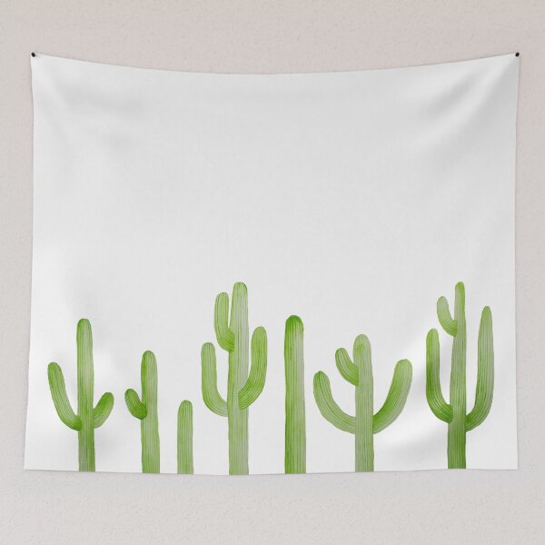 Item preview, Cactus Row Watercolor Saguaros  designed and sold by SantinaArt.