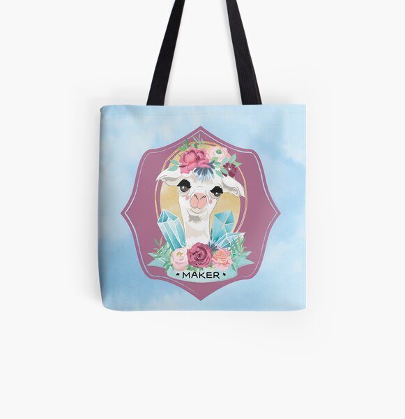 Blue Sky Maker Alpaca for all Crafters, Knitters, Crochet All Over Print Tote Bag