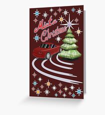 Red Miata Christmas Drifting! Merry Christmas! Greeting Card