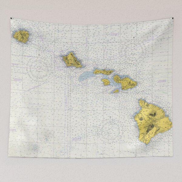 Item preview, Vintage Map of Hawaii (1974) designed and sold by BravuraMedia.