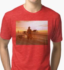 ARES CYBORG IN THE DESERT OF HYPERION,Sci Fi Movie Tri-blend T-Shirt