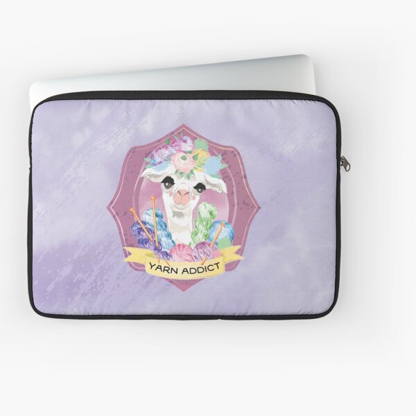 Lila the Yarn Addict Alpaca Laptop Sleeve