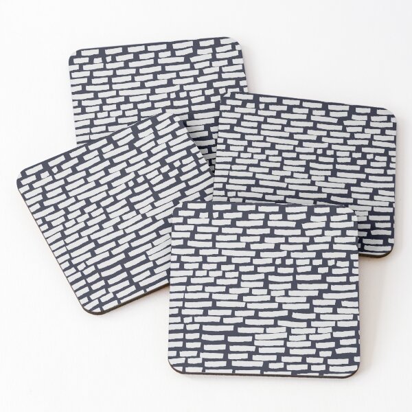Item preview, Light Grey Strokes on Dark Blue designed and sold by BlertaDK.