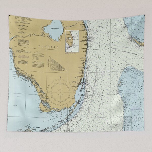 Item preview, Florida Atlantic Coast Map (1982) designed and sold by BravuraMedia.
