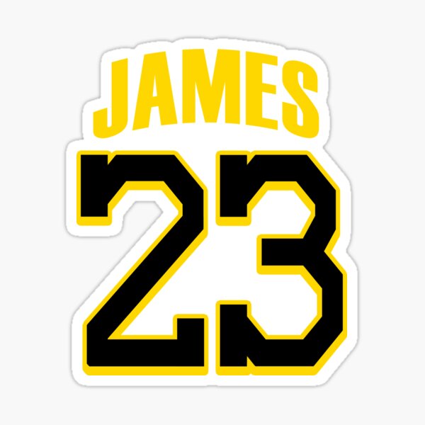 la lakers lebron james signed jersey Sticker for Sale by jessicanoble