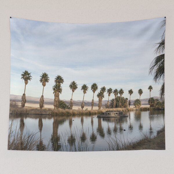 Item preview, California Lake Lined Palm Tree Photograph  designed and sold by BravuraMedia.