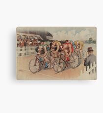 Lienzo Ilustración de carrera ciclista vintage (1895)