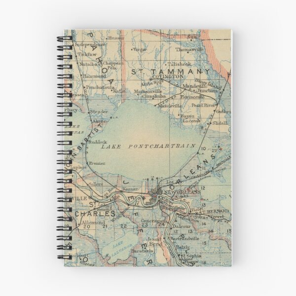 Item preview, Vintage Map of Lake Pontchartrain (1896) designed and sold by BravuraMedia.