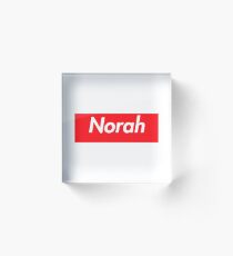 Hello My Name Is Norah Name Tag Acrylic Block
