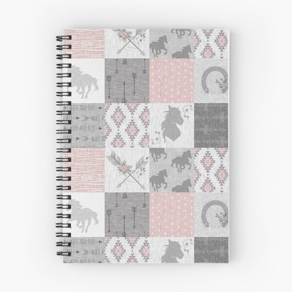 Item preview, BoHo Horse Patchwork en rosa y gris designed and sold by SugarPineDesign.