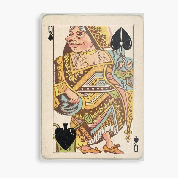 Item preview, Vintage Queen of Spades Playing Card (1889) designed and sold by BravuraMedia.