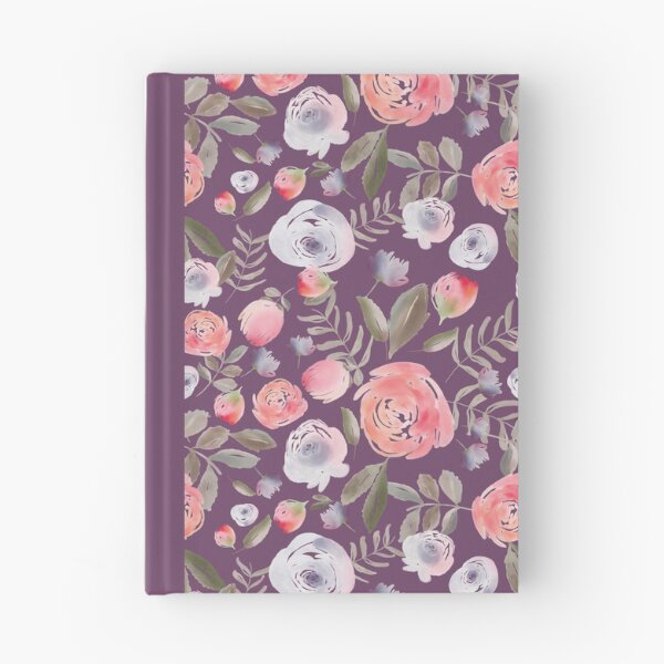 Item preview, Pink Watercolor Floral in Dark Purple designed and sold by ezragregory.