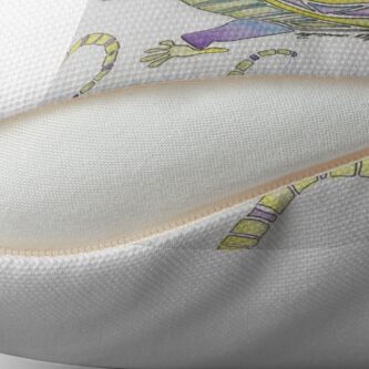 Alternate view of Watercolor Painted Mosaic Gecko Floor Pillow