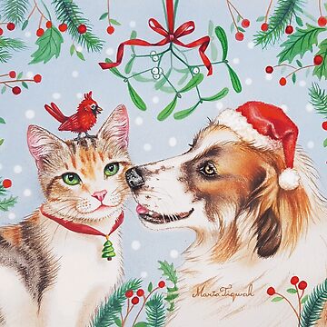 Artwork thumbnail, Christmas kiss by Maria Tiqwah by Maria Tiqwah