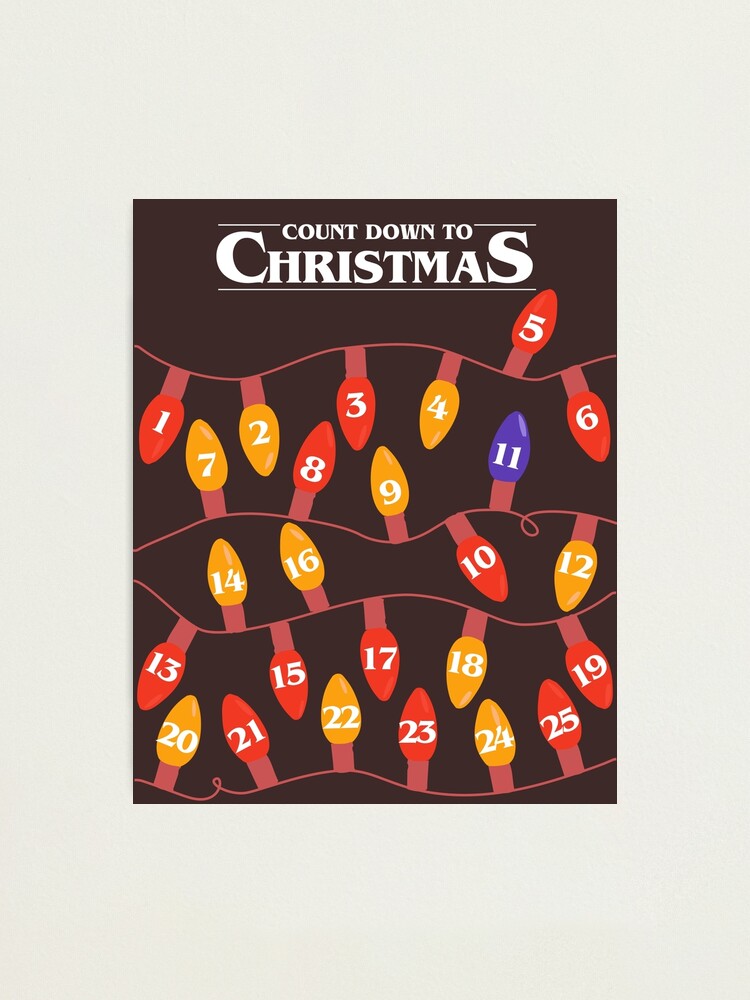 "Stranger Things Christmas Lights Advent Calendar" Photographic Print