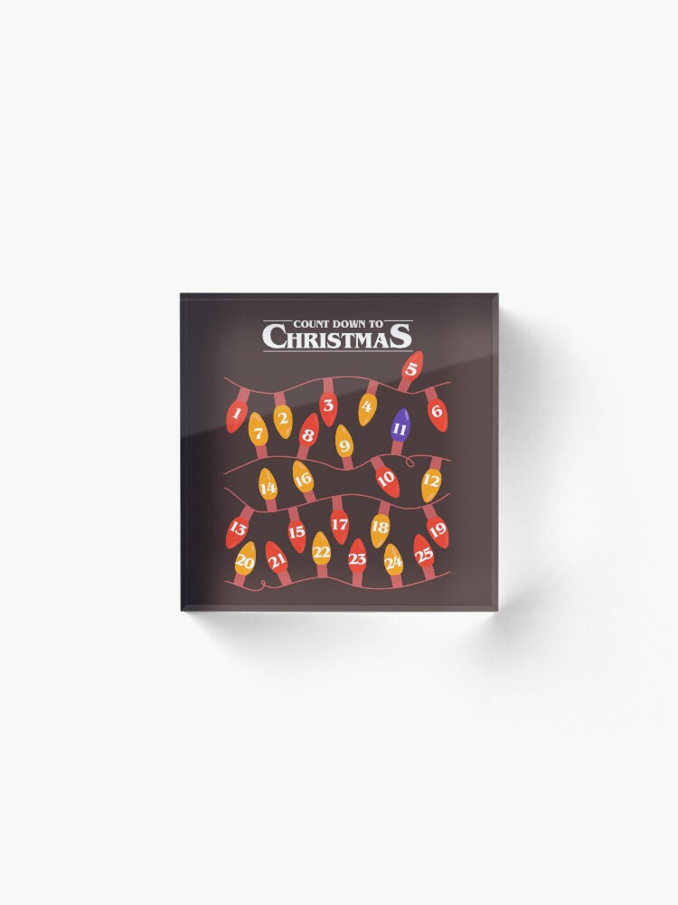 Alternate view of Stranger Things Christmas Lights Advent Calendar Acrylic Block