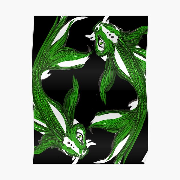 koi-mean-green-scales-poster-by-krimzonrogue-redbubble