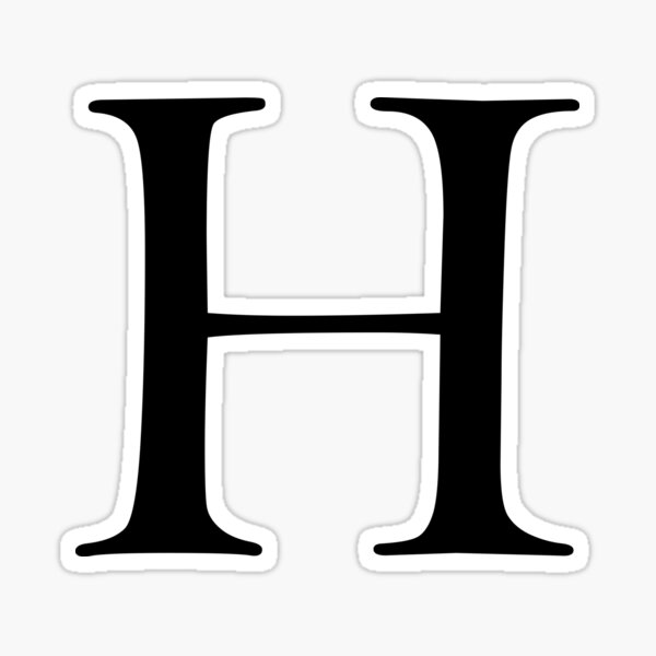 Capital Letter H Sticker for Sale by Dator