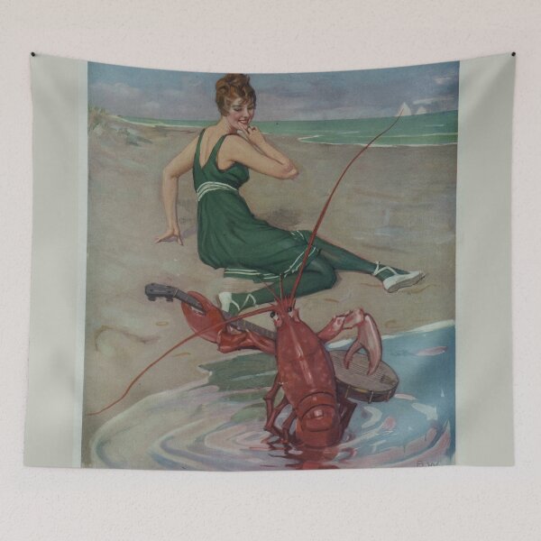 Item preview, Vintage Lobster Guitar Serenade Illustration (1914) designed and sold by BravuraMedia.