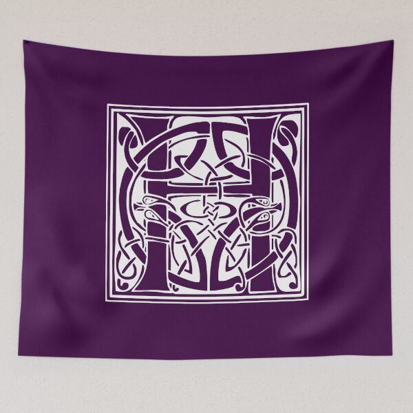 Item preview, Ornate H Capital Letter Initial Purple designed and sold by Dator.