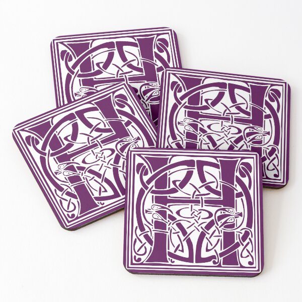 Item preview, Ornate H Capital Letter Initial Purple designed and sold by Dator.