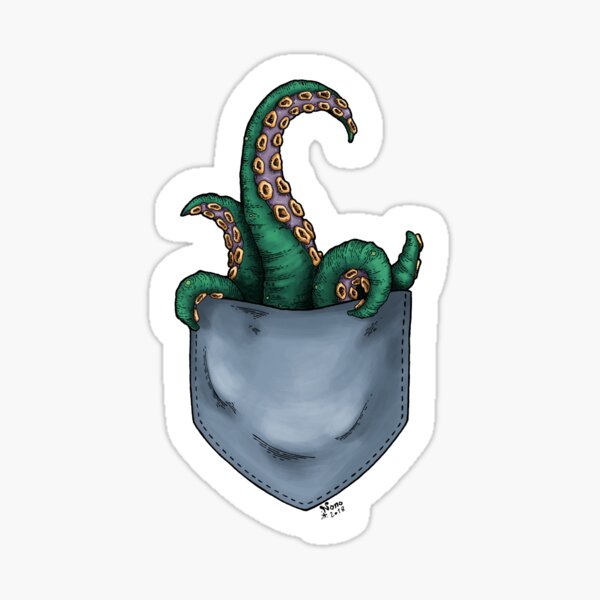 Tentacle Pocket Sticker