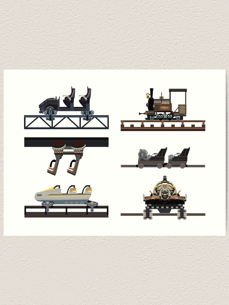 Alternate view of Phantasialand Coaster Cars Design Art Print
