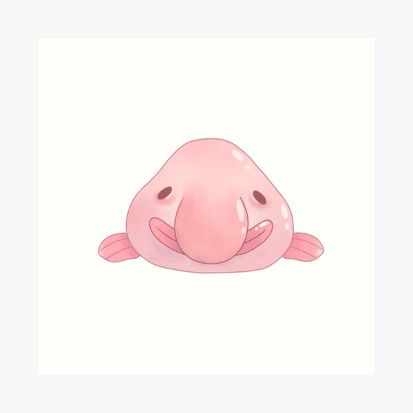 This is my happy face - blob fish Art Board Print for Sale by  BumbleBearArtUK