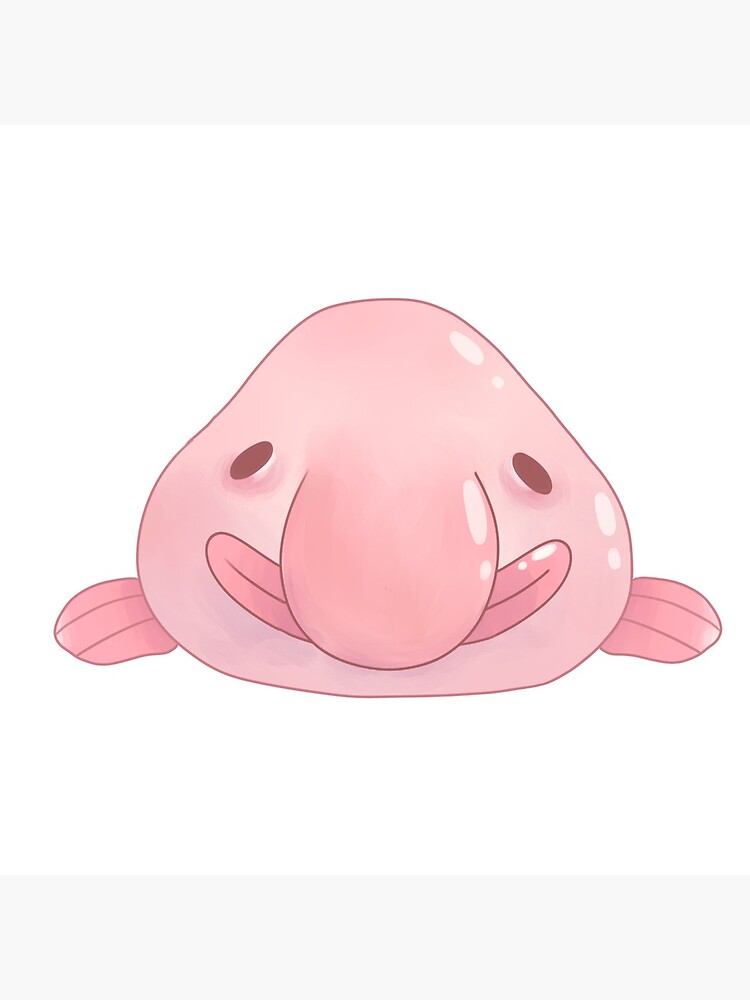 Happy Pink Blob Fish Ugliest Cute Stock Vector (Royalty Free) 1800017845