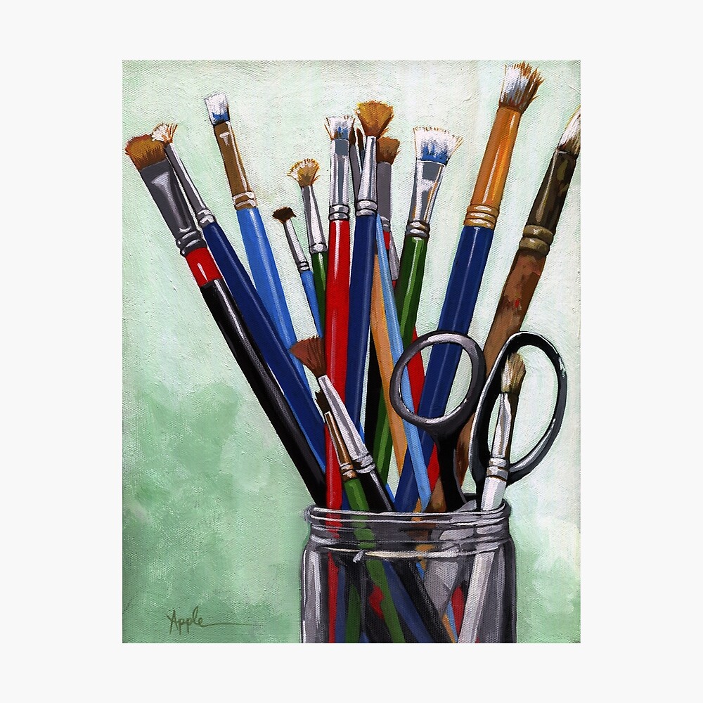 artist, brushes, paint brushes Poster for Sale by msapparels