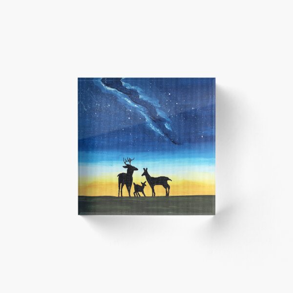 Item preview, Familia de ciervos noche silenciosa designed and sold by LWDstudio.
