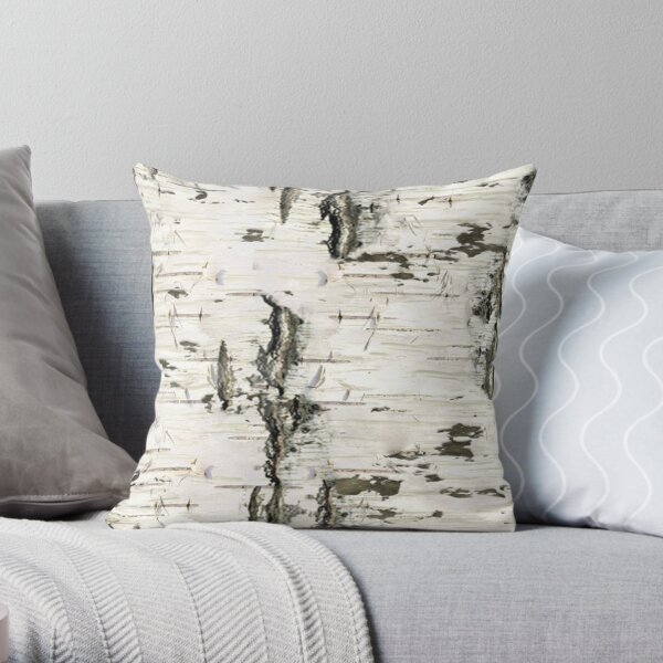 Birch Bark Throw Pillow