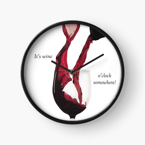 Item preview, Wine Not Clock designed and sold by artbyalyssagb.