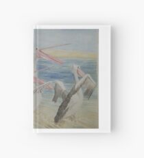 Pelicans Lunching near the Water Hardcover Journal
