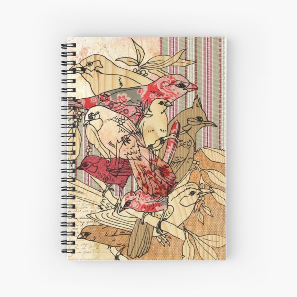 vintage finch Spiral Notebook