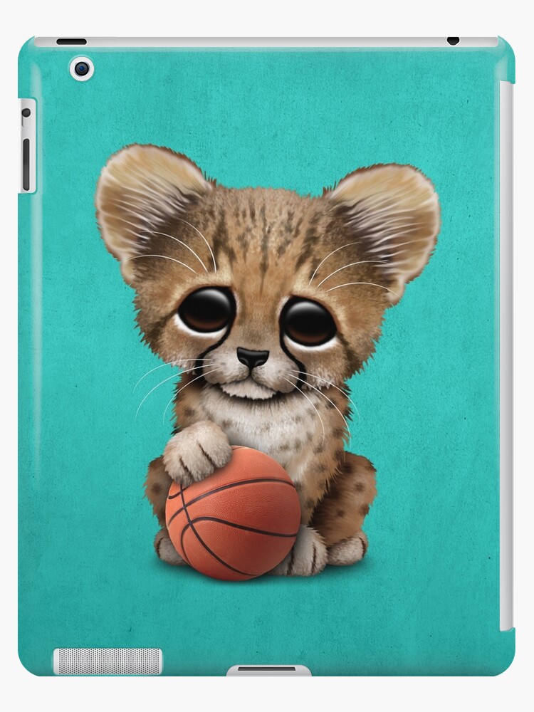 Cheetah Cub Playing With Basketball  Sticker for Sale by jeff bartels