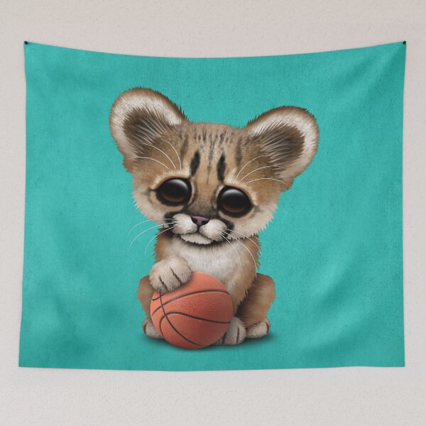 Item preview, Cougar Cub Playing With Basketball designed and sold by JeffBartels.