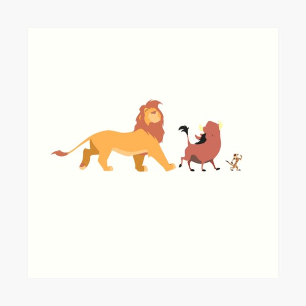 Le roi lion - Timón, Pumba, Simba Impression artistique