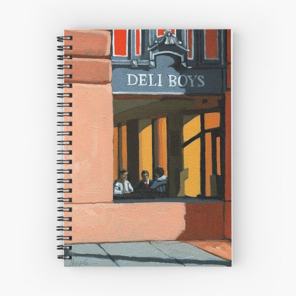 Item preview, Deli Boys - people oil painting designed and sold by LindaAppleArt.