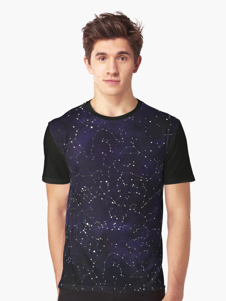 Thumbnail 1 of 5, Graphic T-Shirt, Northern Hemisphere Constellations designed and sold by studythestars.