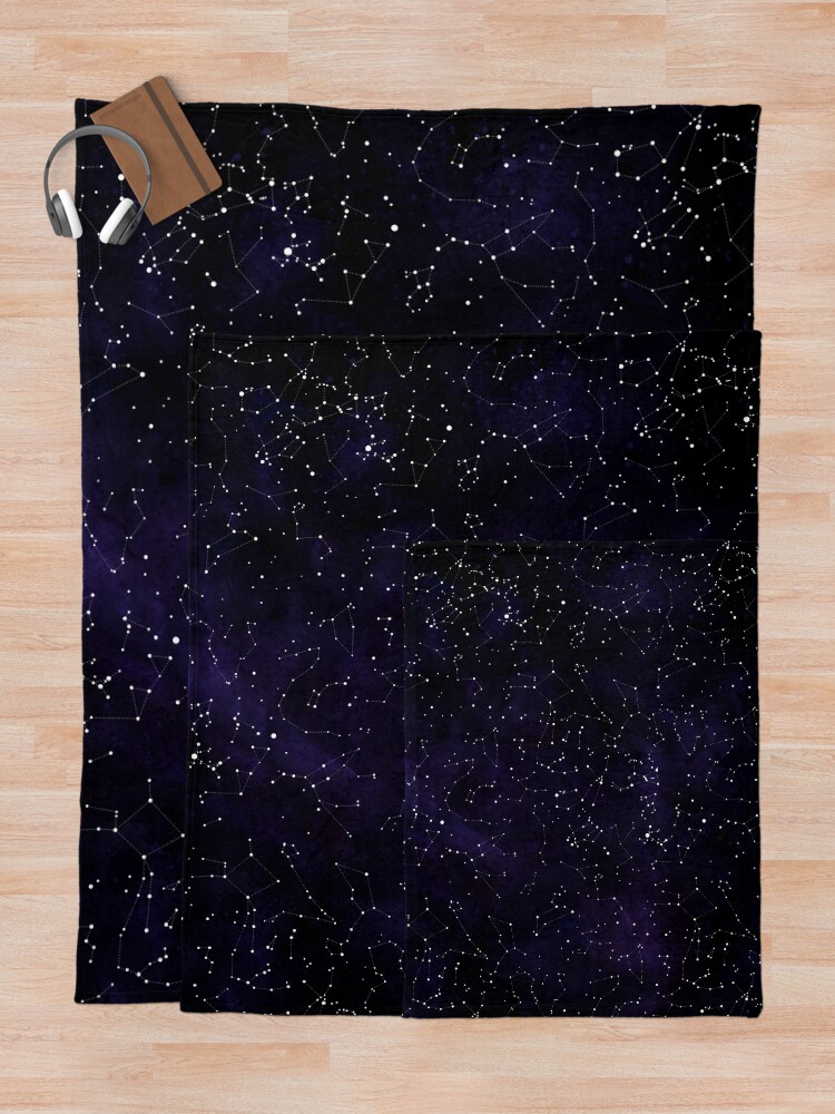 Alternate view of Northern Hemisphere Constellations Throw Blanket