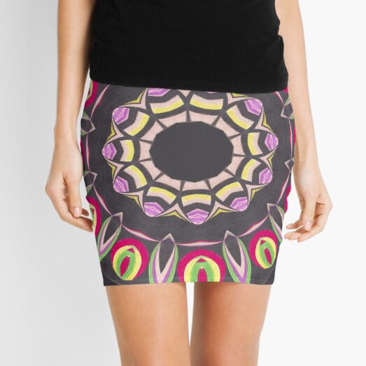 Black Red and Contrast Spinner Fall Into Winter Design from GreenBeeMee Mini Skirt
