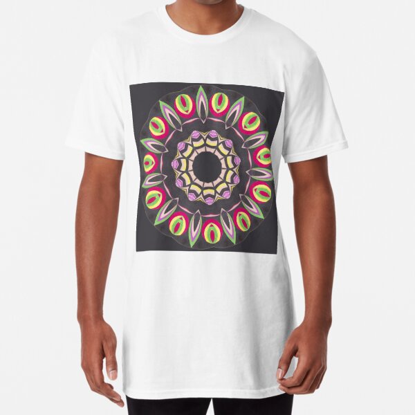 Black Red and Contrast Spinner Fall Into Winter Design from GreenBeeMee Long T-Shirt