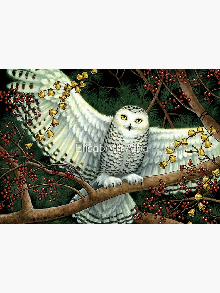 Thumbnail 2 of 2, Greeting Card, Winter Owl designed and sold by elisabethalba.