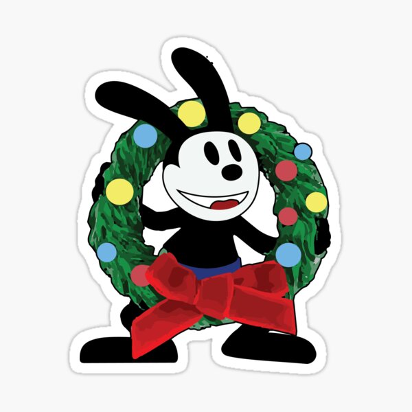 Oswald Christmas Wreath Sticker For Sale By Gabicohenn Redbubble