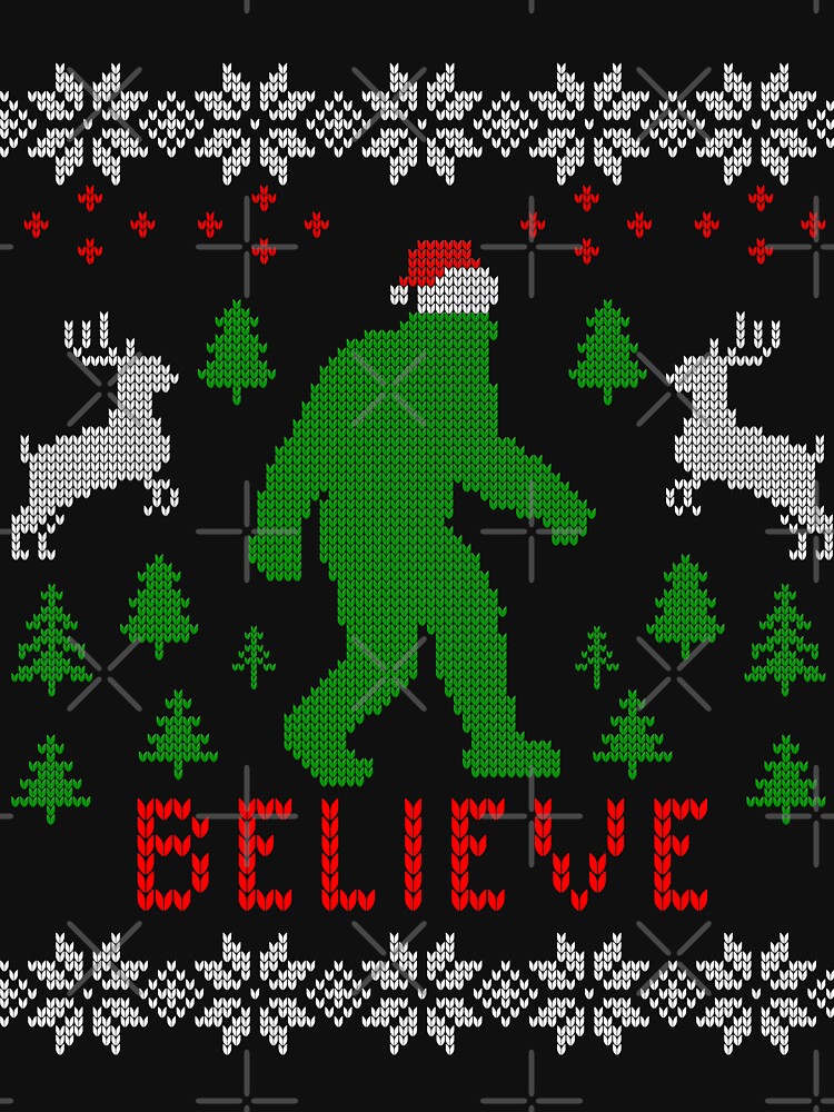 Bigfoot Yeti Sasquatch Christmas Ugly Sweater' Men's Hoodie