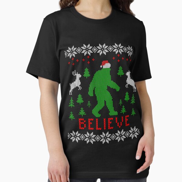 Item preview, Big Foot Bigfoot Yeti Sasquatch With Santa Hat Christmas Ugly Sweater designed and sold by maindeals.