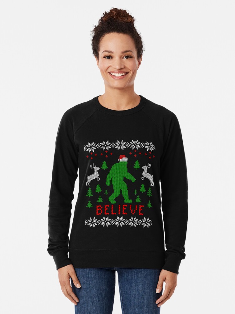 Bigfoot Yeti Sasquatch Christmas Ugly Sweater' Men's Hoodie